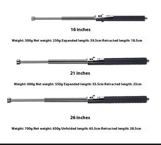 Automatic Spring Expandable Baton Stretchable Baton Self-defense Stick Self-defense Weapon Legal Car Swing Stick Solid Self-defense Sansetsukon