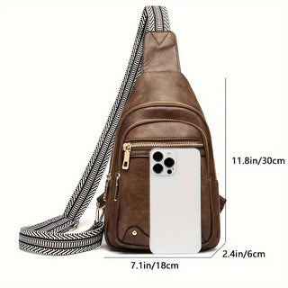 Sling Bag Crossbody Bags For Women, Fanny Packs For Women Chest Bag For Work Shopping Pack Crossbody Purse , Brown, Small, Sling Bag