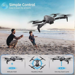4DRC V13 Remote Control Drone 6K High-definition Dual Camera WiFi FPV Foldable Quadcopter Camera Drone, 2 Batteries