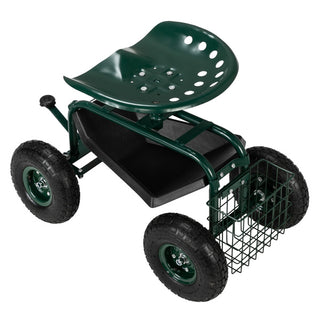 Deep Green Short Handle Garden Seat Car