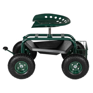 Deep Green Short Handle Garden Seat Car