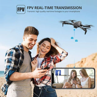 4DRC V13 Remote Control Drone 6K High-definition Dual Camera WiFi FPV Foldable Quadcopter Camera Drone, 2 Batteries