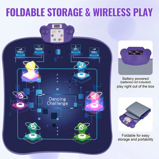 VEVOR Dance Mat For Kids Dance Pad Toy With Wireless Bluetooth Gift For 3 Girls