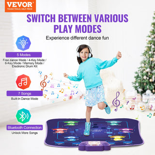 VEVOR Dance Mat For Kids Dance Pad Toy With Wireless Bluetooth Gift For 3 Girls