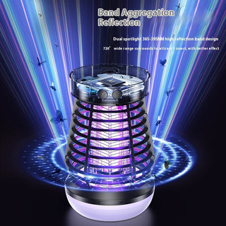 2in1 Mosquito Killer Lamp Electric Fly Catcher USB Rechargeable Electric Mosquito Swatter Electric Fly Trap With Night Light S0S Emergency Light Mosquito Killer Terrace Camping