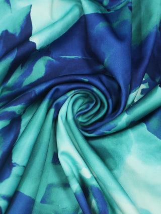 Plus Size Women Elegant V Neck Tie-Dye Print Maxi Dress