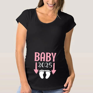 Baby Loading 2025 Printed Maternity T Shirt Pregnant Clothes Summer T-shirt Pregnancy Announcement Shirts New Mom T Shirts Tops - Thomas Family Essentials LLC