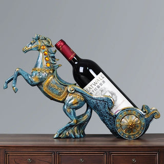 Creative Crafts Resin Red Wine Holder Frame Swan Horse Deer Antlers Room Decoration Cattle Porcelain Animal Figurines