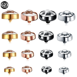 16G Micro Dermal Piercing Titanium Dermal Anchor Piercings Crystal Dermal Anchor Top Skin Diver Surface Piercing Jewelry