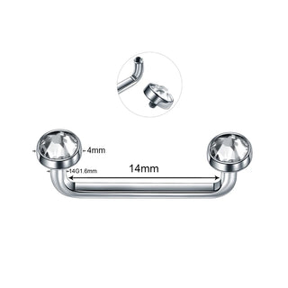 G23 Titanium Micro Dermal Piercing Crystal Dermal Anchor Piercing Top Internal &External Skin Diver Surface Piercing Jewelry