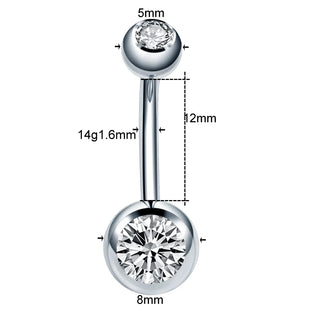 Titanium Navel Piercings Belly Button Rings 14G Curved Barbell Pircing Ombligo Nombril Navel Earrings Sexy Body Jewelry