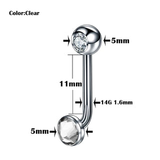 G23 Titanium Christina Vertical Hood Piercings Lip Rings VCH Intimate Piercing Surface Body Jewelry Piercings for Men Women