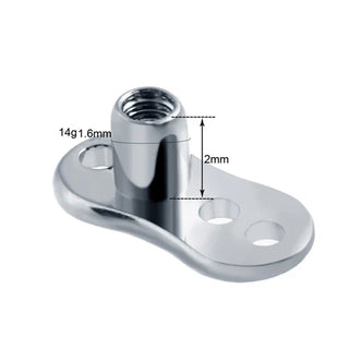 G23 Titanium Dermal Anchor Skin Diver Base Surface Barbell Piercings Micro Dermal Anchor Tops Mamilo Pircings Body Jewelry