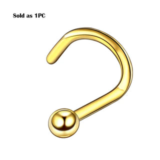 G23 Titanium Nose Piercings Nose Ring with Crystal Nose Studs Septum Ring Nostril Screw Septo Piercings Body Jewelry Piercings