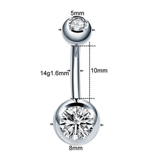 Titanium Navel Piercings Belly Button Rings 14G Curved Barbell Pircing Ombligo Nombril Navel Earrings Sexy Body Jewelry