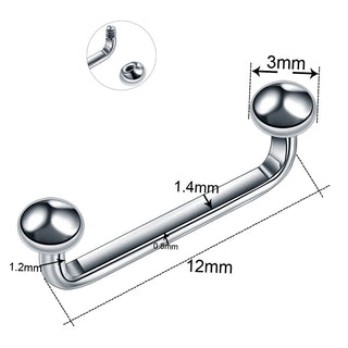 G23 Titanium Micro Dermal Piercing Crystal Dermal Anchor Piercing Top Internal &External Skin Diver Surface Piercing Jewelry
