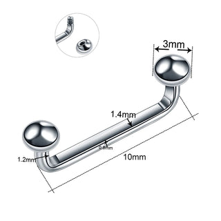 G23 Titanium Micro Dermal Piercing Crystal Dermal Anchor Piercing Top Internal &External Skin Diver Surface Piercing Jewelry