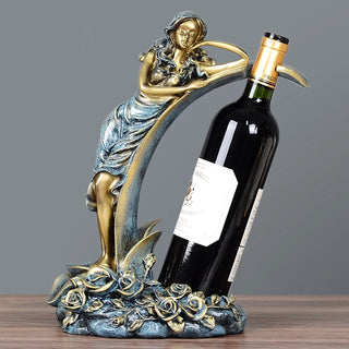 Creative Crafts Resin Red Wine Holder Frame Swan Horse Deer Antlers Room Decoration Cattle Porcelain Animal Figurines