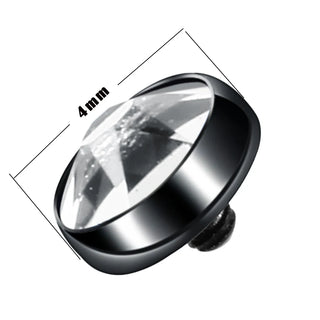 Titanium Dermal Piercings Micro Dermal Anchor Threading Dermal Top Skin Diver Crystal Piercings Hide in Surface Body Jewelry