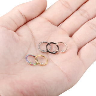 Titanium Nose Piercings 16G Septum Piercing Nose Ring Daith Piercings Conch CBR Rook Piercings Labret Lip Rings Body Jewelry