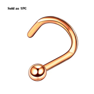 G23 Titanium Nose Piercings Nose Ring with Crystal Nose Studs Septum Ring Nostril Screw Septo Piercings Body Jewelry Piercings