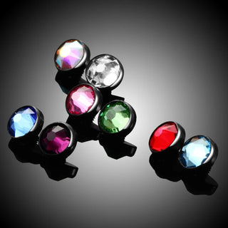 Titanium Dermal Piercings Micro Dermal Anchor Threading Dermal Top Skin Diver Crystal Piercings Hide in Surface Body Jewelry