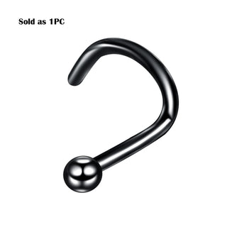 G23 Titanium Nose Piercings Nose Ring with Crystal Nose Studs Septum Ring Nostril Screw Septo Piercings Body Jewelry Piercings