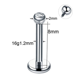 Titanium Labret Piercing Kits Lip Mouth Stud Earring Tragus Cartilage Helix Piercings Ear Sexy Lobe Jewelry for Women Men