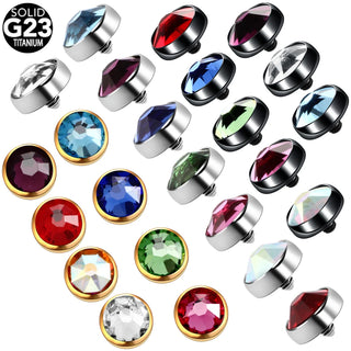 Titanium Dermal Piercings Micro Dermal Anchor Threading Dermal Top Skin Diver Crystal Piercings Hide in Surface Body Jewelry