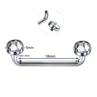 G23 Titanium Micro Dermal Piercing Crystal Dermal Anchor Piercing Top Internal &External Skin Diver Surface Piercing Jewelry