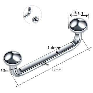 G23 Titanium Micro Dermal Piercing Crystal Dermal Anchor Piercing Top Internal &External Skin Diver Surface Piercing Jewelry