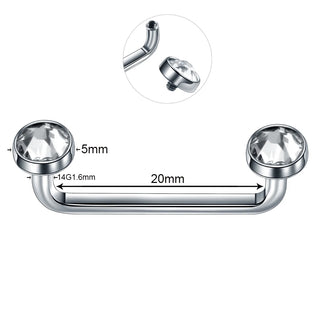 G23 Titanium Micro Dermal Piercing Crystal Dermal Anchor Piercing Top Internal &External Skin Diver Surface Piercing Jewelry