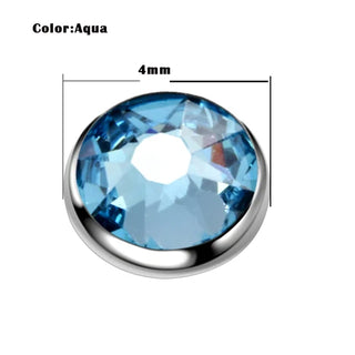 Titanium Dermal Piercings Micro Dermal Anchor Threading Dermal Top Skin Diver Crystal Piercings Hide in Surface Body Jewelry