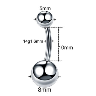 Titanium Navel Piercings Belly Button Rings 14G Curved Barbell Pircing Ombligo Nombril Navel Earrings Sexy Body Jewelry