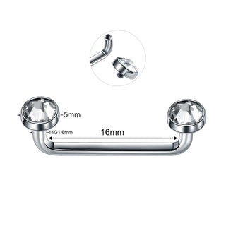 G23 Titanium Micro Dermal Piercing Crystal Dermal Anchor Piercing Top Internal &External Skin Diver Surface Piercing Jewelry