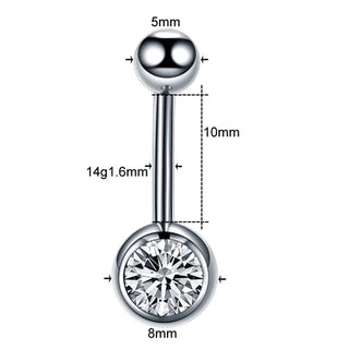 Titanium Navel Piercings Belly Button Rings 14G Curved Barbell Pircing Ombligo Nombril Navel Earrings Sexy Body Jewelry
