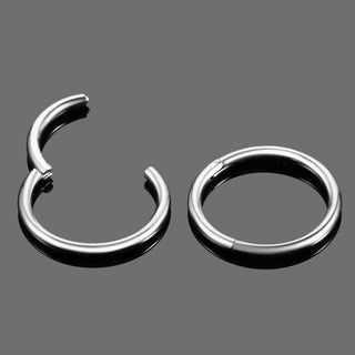 1PC Titanium Septum Piercing 10/12/14/16/18/20G Segment Ring Clicker Helix Conch Daith Nose Hoop Earring TITANIUM PIERC JEWELRI