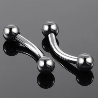 Implant Titanium Curved Barbells Eyebrow Rings Banana Piercing Curved Bar Rook Ear Cartilage Helix Tragus Body Piercing Jewelry