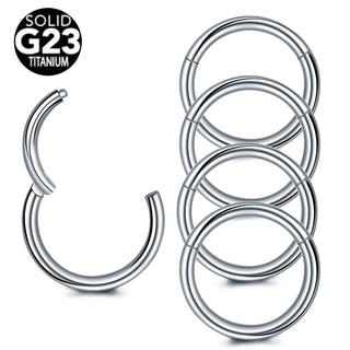 1PC Titanium Septum Piercing 10/12/14/16/18/20G Segment Ring Clicker Helix Conch Daith Nose Hoop Earring TITANIUM PIERC JEWELRI