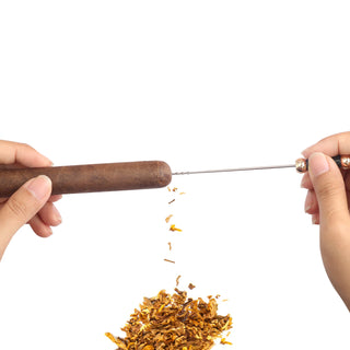 Perfect Cigar Draw Enhancer Tool Stainless Steel Needle Drilled Burr Dredge Hole Punch Portable Carbon Fiber Smoking Accessories