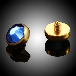 Titanium Dermal Piercings Micro Dermal Anchor Threading Dermal Top Skin Diver Crystal Piercings Hide in Surface Body Jewelry