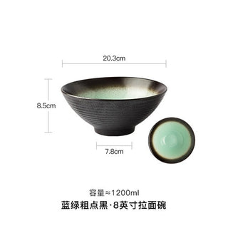 Japanese Ramen Bowl Ceramic Bowl Household Salad Bowl Creative Specialty Restaurant Tableware - Thomas Family Essentials LLC