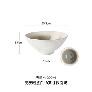 Japanese Ramen Bowl Ceramic Bowl Household Salad Bowl Creative Specialty Restaurant Tableware - Thomas Family Essentials LLC