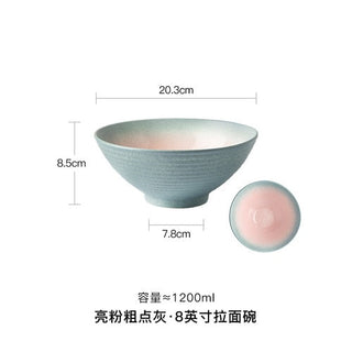 Japanese Ramen Bowl Ceramic Bowl Household Salad Bowl Creative Specialty Restaurant Tableware - Thomas Family Essentials LLC