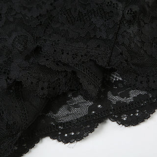 Women's See-Through Mesh Lace Strap Nightdress