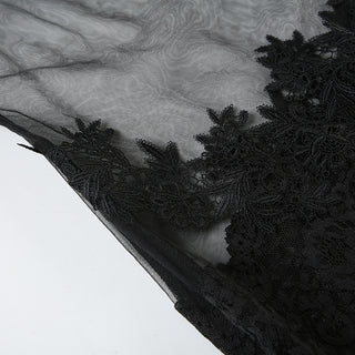 Women's See-Through Mesh Lace Strap Nightdress