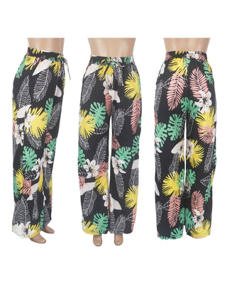 Floral Printed Pocket Wide Leg Pants