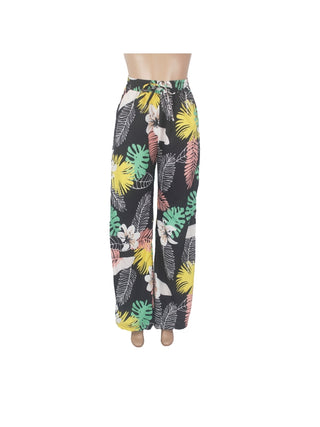 Floral Printed Pocket Wide Leg Pants