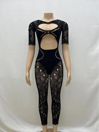 Hollow Out Lace See Through Jumpsuits