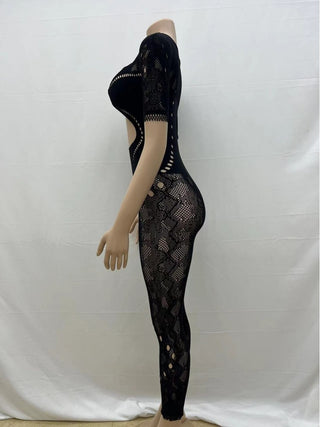 Hollow Out Lace See Through Jumpsuits